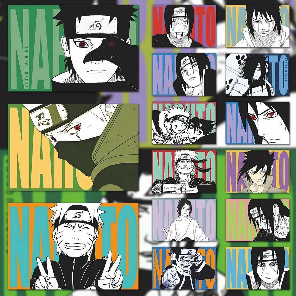 144 Naruto Art Card Stickers