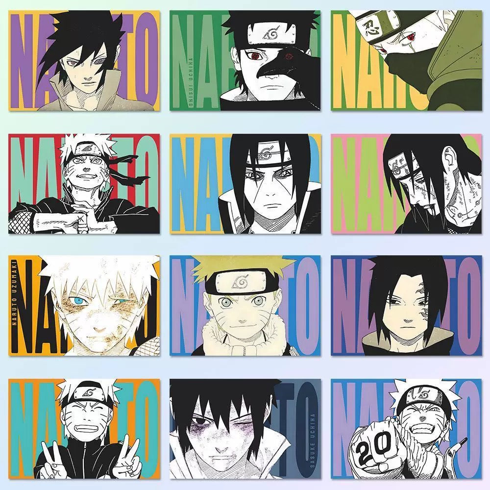 144 Naruto Art Card Stickers
