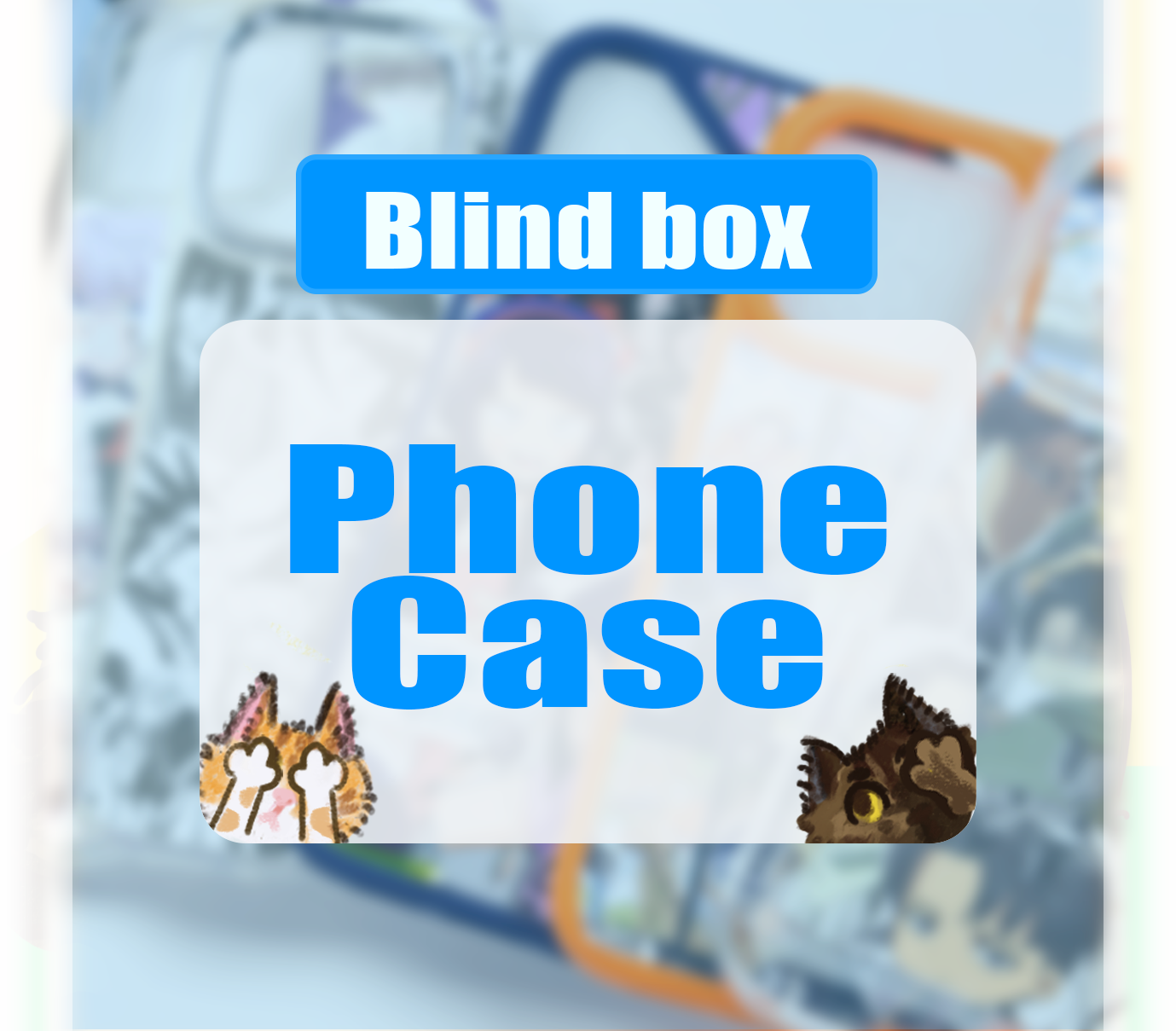 Common Cartoon Character Handmade Sticker Phone Case Blind Box